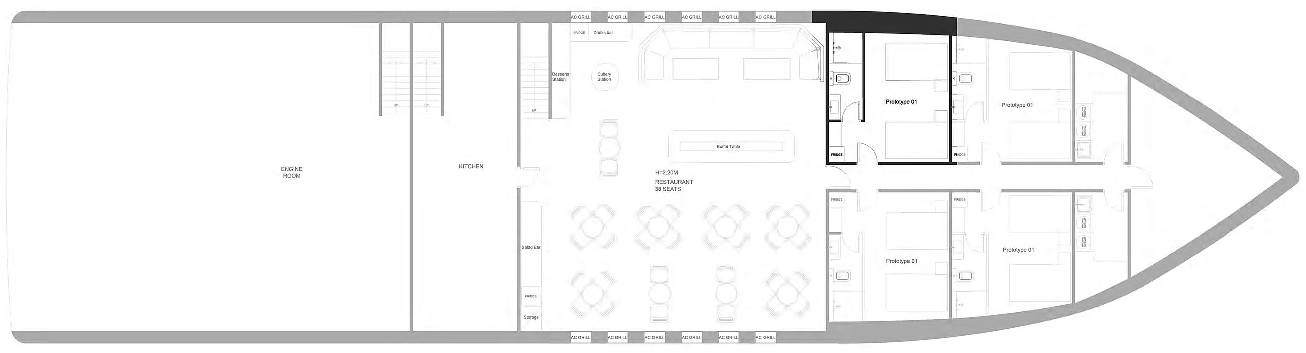 Deckplan Unterdeck — Grand Legacy