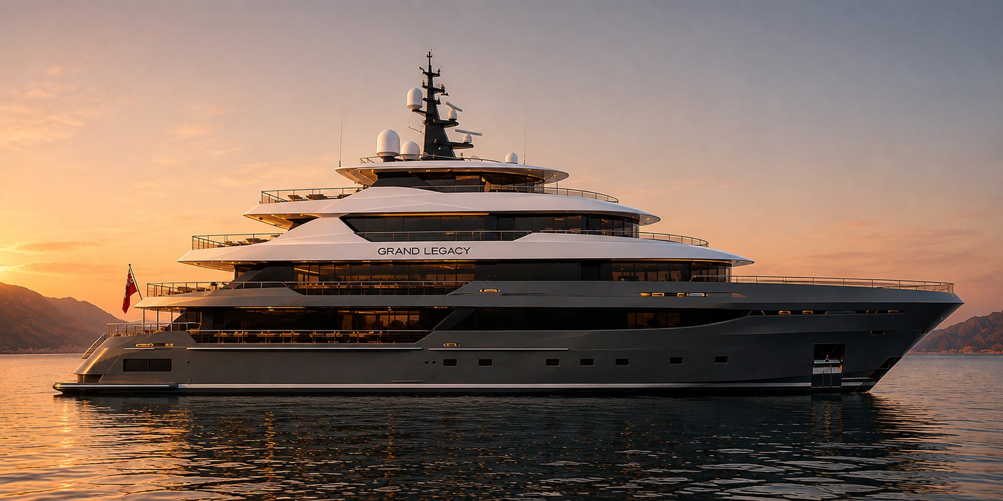 Legacy Grand — Profil bei Sonnenuntergang (Rendering)